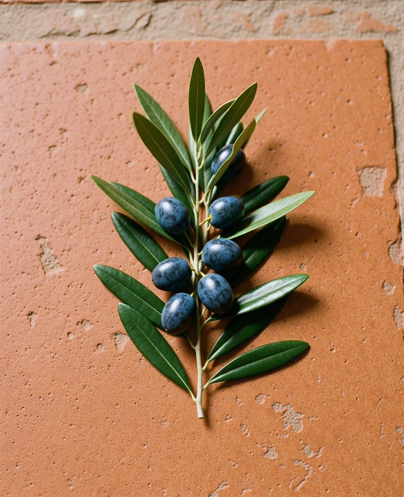 Botanical detail of Mediterranean olive
